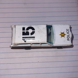 Vintage 1970s Yatming #1015 Ford Police Car Wagon Good White Black Hong Kong